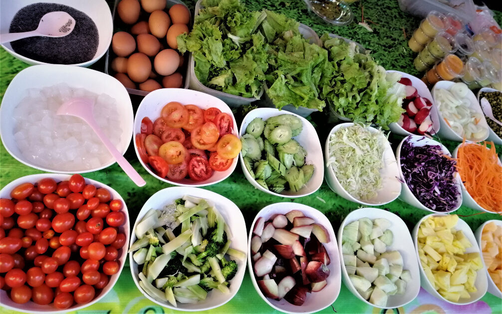 Vegetables at a Night Market in Khon Kaen Thailand