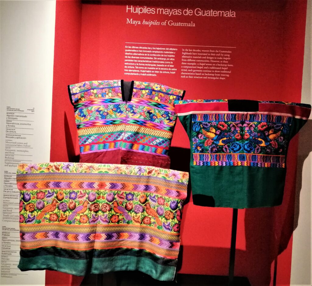 Colorful huipiles depicted at the Museo de Popol Vuh.  From the post: Guatemala City: A Terrific Travel Destination. 