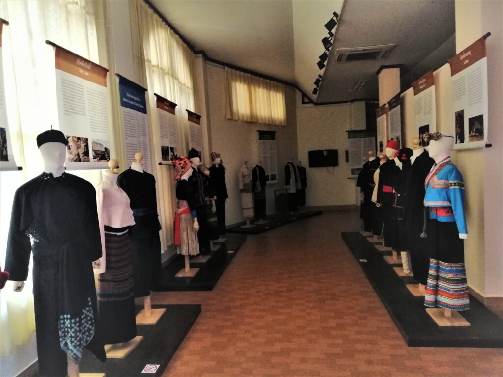 Various ethnic clothing is showcased inside the town's small archaeological museum. 