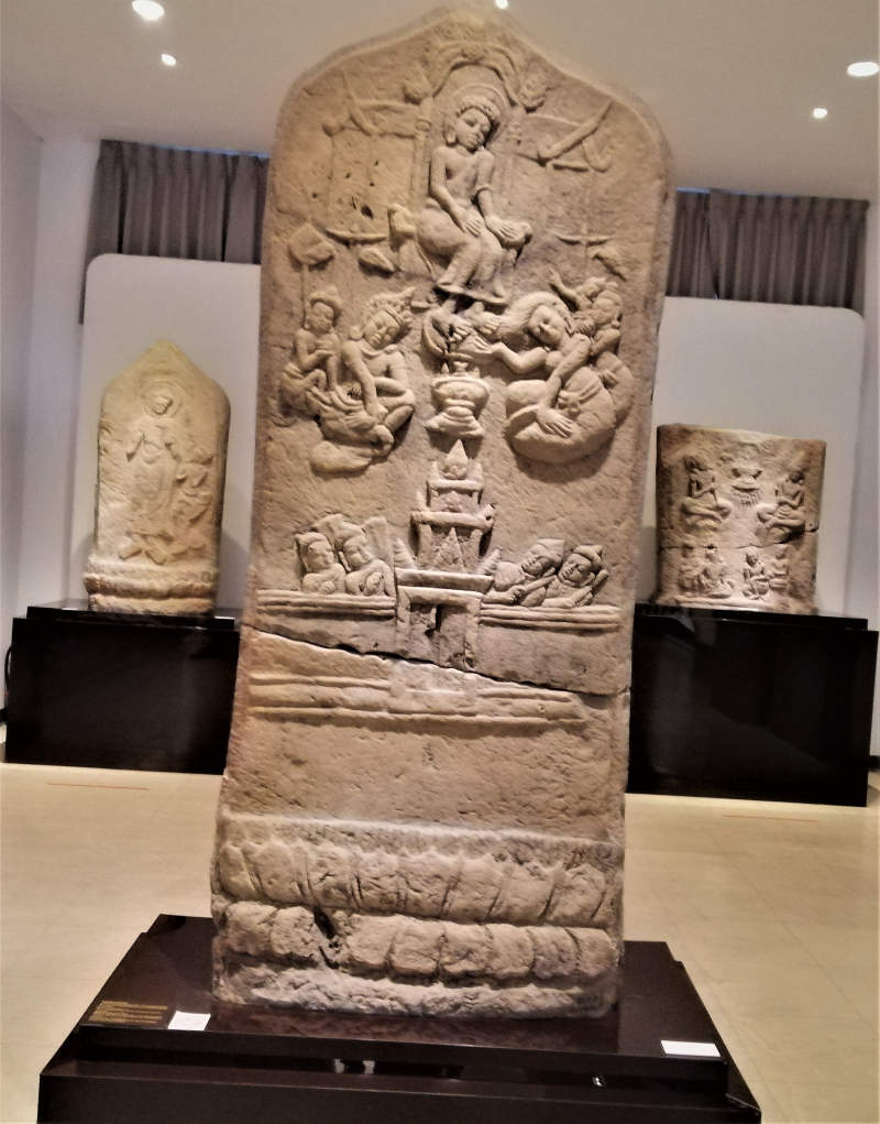 The big boundary stone in the center of the left ground floor. In post: Visiting The Khon Kaen National Museum.